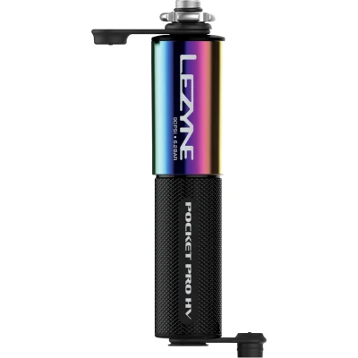 Afbeelding van Lezyne Pocket Drive Pro HV Handpomp Fietspomp Tot 6.2 bar ABS Flex Hose Neo metallic/Zwart