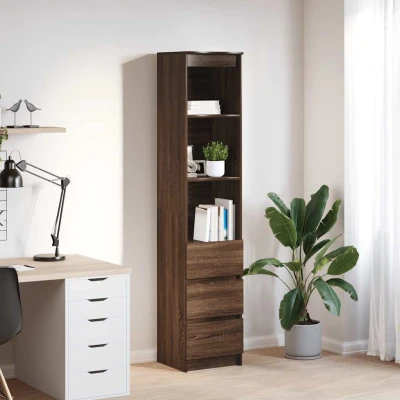 Afbeelding van vidaXL Hoge kast 37,5x35x180 cm spaanplaat bruin eikenkleurig