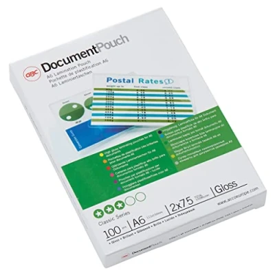 Image de GBC 3743152 Lot de 100 Pochettes plastification standards Transparent