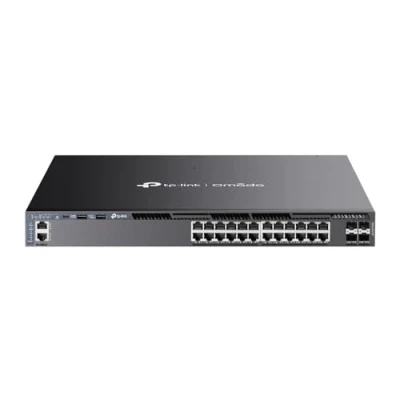 Afbeelding van TP Link Omada SG6428XHP netwerk switch Managed L3 Gigabit Ethernet (10/100/1000) Power over (PoE) 1U Zwart