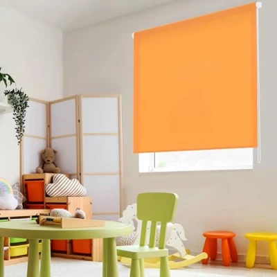 Afbeelding van Blindecor Ara effen doorschijnend rolgordijn oranje, 120 x 175 cm (breedte hoogte) Afmetingen van de stof 117 170 rolgordijnen voor ramen