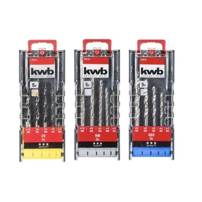 Afbeelding van KWB Borenset 15 delig 5x Hout / HM HSS in 3 casettes