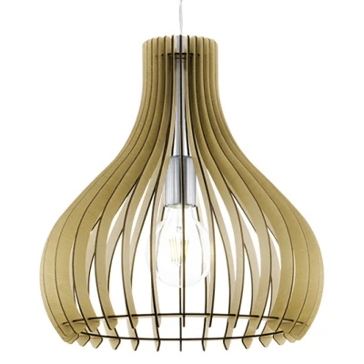 Afbeelding van EGLO Tindori Hanglamp 1 Lichts Ø380MM. Nikkel Mat Ahorn
