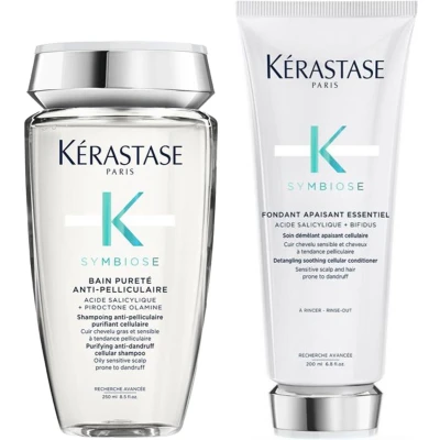 Afbeelding van Kerastase Symbiose Bain Pureté Anti Pelliculaire 250ml + Fondant Apaisant Essentiel 200ml bundel/set/pakket