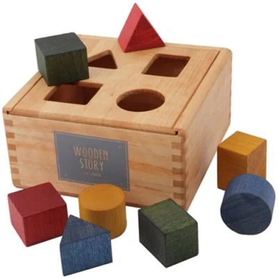 Afbeelding van Wooden Story Houten vormenstoof regenboog