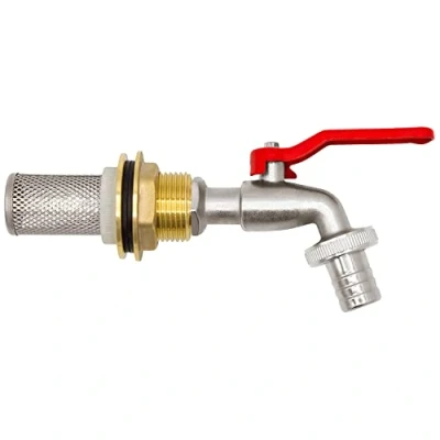 Afbeelding van VARIOSAN 14719 Regentondoorvoer + kogelkraan zuigkorf, set, 3/4 inch, messing