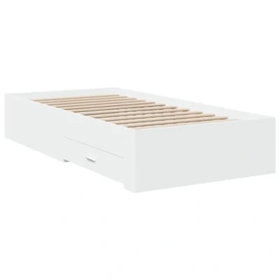 Afbeelding van vidaXL Bedframe met lades bewerkt hout wit 90x190 cm