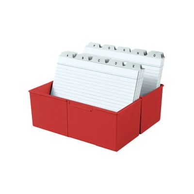 Image de Han 975 17 bac à fiches en plastique pour env. 450 a5 228 x 171 102 mm (rouge)