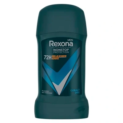 Image de Rexona Men Nonstop protection Déodorant en stick Cobalt Dry Anti transpirant avec 72 heures de contre la transpiration et les odeurs corporelles 50 ml