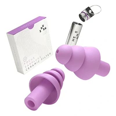 Afbeelding van Shush Focus Earplugs Minder Afleiding Betere Concentratie Hogere Productiviteit Voor kantoor of studeren Oordoppen met keramisch filter (SNR 24 dB) Meer dan 365x herbruikbaar