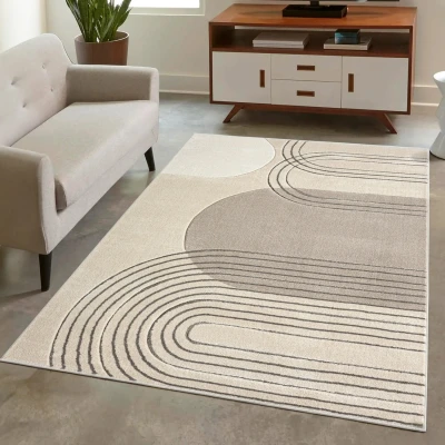 Afbeelding van Bonito Everest 3D Laagpolig Vloerkleed Tapijt Bruin 80x150 cm Rechthoek Polypropyleen Tapijtenloods