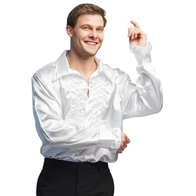 Afbeelding van Boland Party shirt wit (L) Volwassenen Danser/danseres 80&#039;s &amp; 90&#039;s Disco