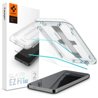 Afbeelding van Samsung Galaxy S24+ screenprotector met Montage frame 2 Pack Spigen