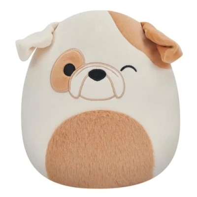 Afbeelding van Squishmallows Originele Brock de Bulldog knipoogt naar pluizige buik, voegt toe aan je team, ultrazacht pluche dier