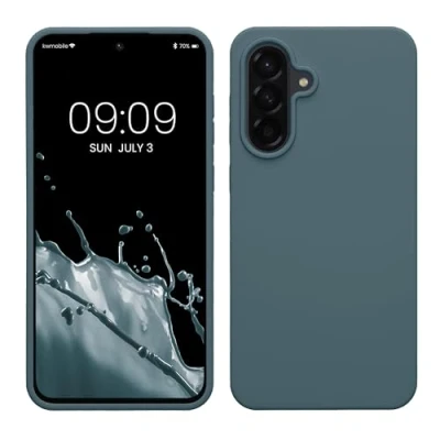 Afbeelding van kwmobile telefoonhoesje geschikt voor Samsung Galaxy A56 5G Hoesje met siliconen coating Smartphone case in leisteen