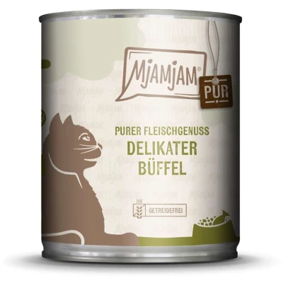 Afbeelding van MjAMjAM Kat Puur vlees genietblik 6x800g Buffel