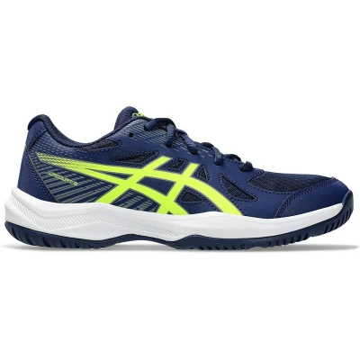 Afbeelding van Asics Upcourt 6 Unisex Trainingsschoen voor kinderen, Maat: 33, Blue expanse/safety yellow Textiel/ synthetisch