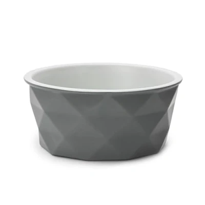 Afbeelding van lionto Keramische kom met antislip siliconen bodem, 1100 ml, robuust en geurloos materiaal, gemakkelijk te reinigen, ergonomisch design, voor honden katten, grijs