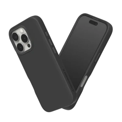 Afbeelding van RHINOSHIELD Hoesje compatibel met [iPhone 16 Pro Max] SolidSuit dunne hoes schokabsorberende technologie en premium matte afwerking zwart