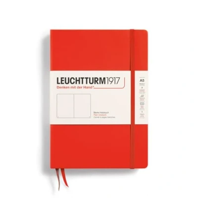 Afbeelding van Leuchtturm medium notitieboek lobster (fel rood) blanco 145x210mm