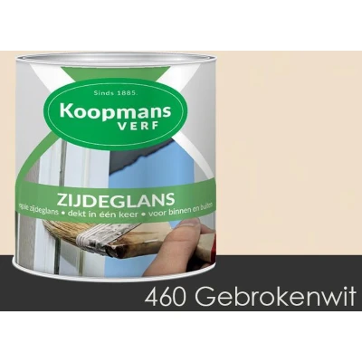 Afbeelding van Koopmans Zijdeglansverf 460 Gebroken Wit 0,25 liter