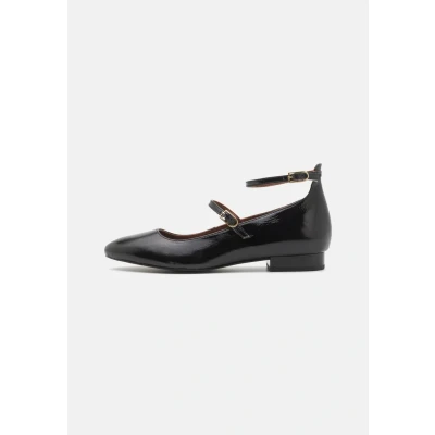 Afbeelding van Gioseppo Kalsen Ballerina&#039;s met enkelbandjes, Dames, Maat: 40, Black Leer