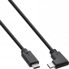 Afbeelding van USB C Kabel Een kant haaks 3.2 Gen 2 0,5 meter Zwart