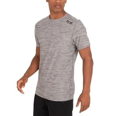 Afbeelding van TCA Galaxy Sport &amp; Running T shirt met korte mouwen voor heren, Lichtgrijs