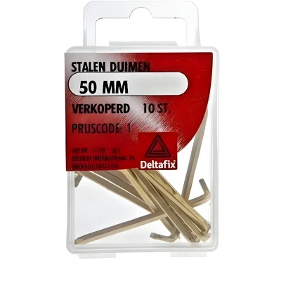 Afbeelding van Deltafix . STALEN DUIMEN 50 MM VERKOPERD 10 ST.