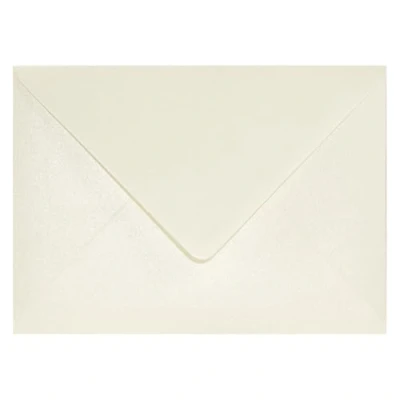 Afbeelding van Netuno 25 parelmoer crèmekleurige enveloppen B6 125 x 175 mm Aster metallic Cream puntige flap glanzende voor uitnodigingen verjaardag bruiloft wenskaarten