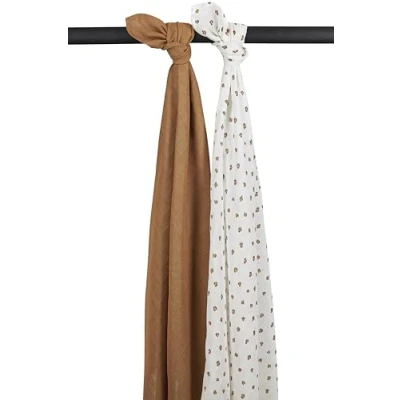 Afbeelding van Meyco Swaddle Doek Mini Panther Toffee 2 pack