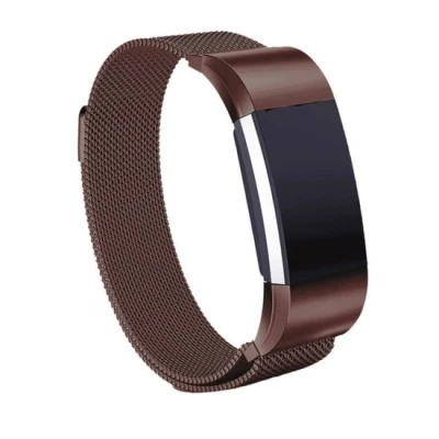 Afbeelding van Fitbit Charge 3 &amp; 4 milanese bandje Maat: Small Bruin