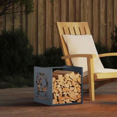 Afbeelding van Brandhoutrek 70x43x34,5 cm koudgewalst staal antracietkleurig