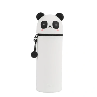 Afbeelding van I TOTAL® Zachte Siliconen etui voor school, uitbreidbaar met profielvorm (PANDA), Panda, etui,