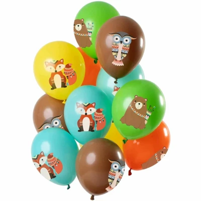 Image de Balloon Forest Animaux Imprimer 30cm 12 pièces