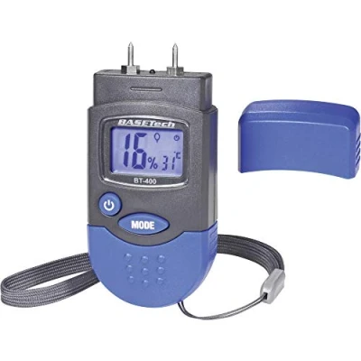 Afbeelding van Basetech BT 400 Materiaalvochtmeter Meetbereik bouwvochtigheid 0.2 tot 2.0 %Vol. houtvochtigheid (bereik) 6 44 Temperatuurmeting