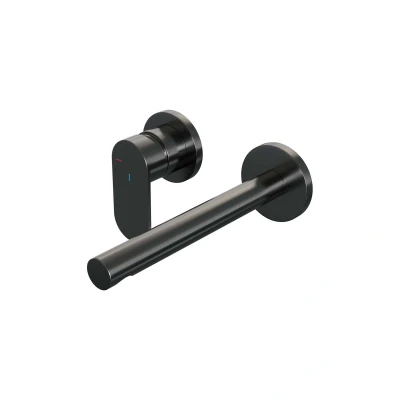 Afbeelding van Brauer Rechte uitloop Rechts Breed plat Rozetten Geborsteld Gunmetal PVD
