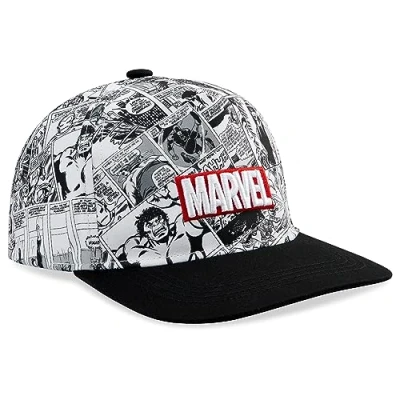 Afbeelding van Marvel Pet voor kinderen, jongens, baseballpet, snapback, Avengers, Spiderman, Comics strandhoed, zonwering, officiële accessoires, eenheidsmaat, Zwart/Wit