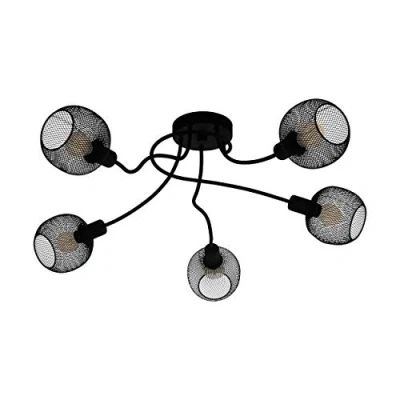 Afbeelding van Eglo Verlichting Plafondlamp Wrington 5L zwart