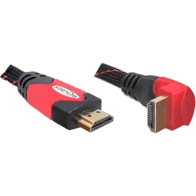 Afbeelding van Delock High Speed HDMI with ethernet kabel met male naar 3 m connector hoek