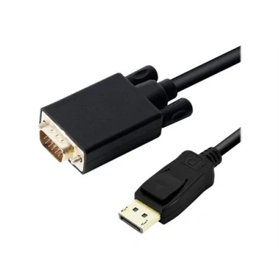 Image de DLH DY TU4696B Câble adaptateur DisplayPort (M) verrouillé pour HD 15 (VGA) 2 m support 1080 p 60 Hz