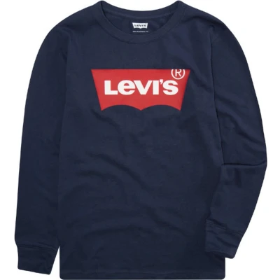 Afbeelding van Levi&#039;s JongensMeisjes Longsleeve met logoprint in de kleur Donkerblauw, maat: 74