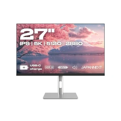 Afbeelding van JAPANNEXT Monitor IPS panel 27 inch 5120 x 2880 (5K) 60 Hz 8 ms anti blue light filter flicker free G Sync/FreeSync DisplayPort Picture by JN IPS275K HSPC9