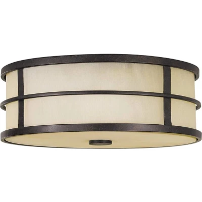 Afbeelding van Feiss LED Plafondlamp Fusion 3X E27 Max 60W Dimbaar Grecian Bronze