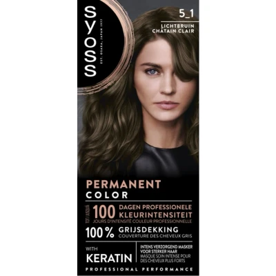 Afbeelding van Syoss Baseline 5 1 Licht Bruin Haarverf 3 stuks