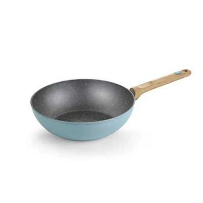 Afbeelding van BRA Nordik wok 28 cm, gesmeed aluminium met anti aanbaklaag, geschikt voor alle warmtebronnen, inclusief inductie