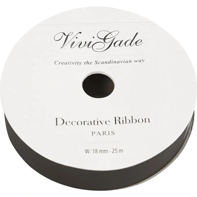 Afbeelding van Vivi Gade Cadeaulint 25 M X 18 Mm Zwart