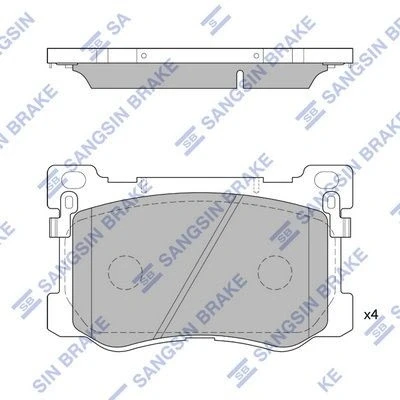 Afbeelding van Hi Q SP4228 Remblokkenset Vooras
