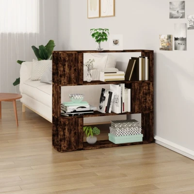 Afbeelding van Boekenkast/kamerscherm 100x24x94 cm gerookt eikenkleurig