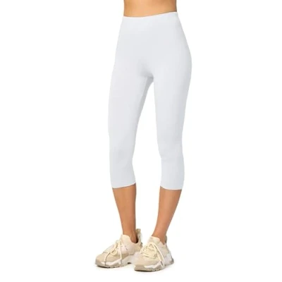 Afbeelding van Merry Style MS MS10 144 LE Dames Capri Leggings Sport Vrijetijdsbroek 3/4 Lengte Viscose Sporbroek Yogabroek Beige XS